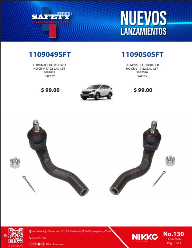 Lanzamiento Terminales de Dirección Safety