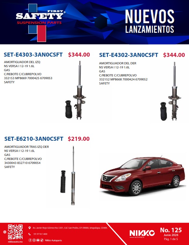 Lanzamiento Amortiguadores Safety