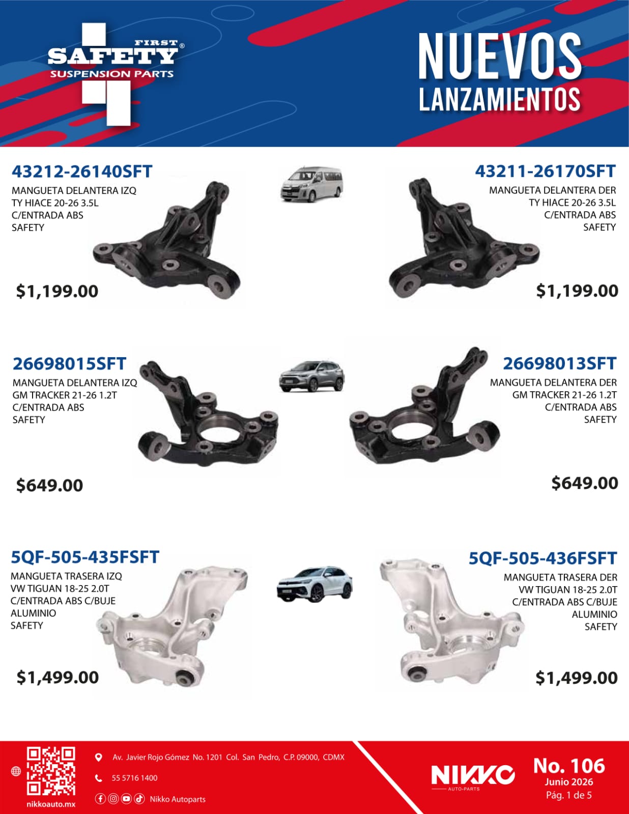 Lanzamiento Manguetas Safety