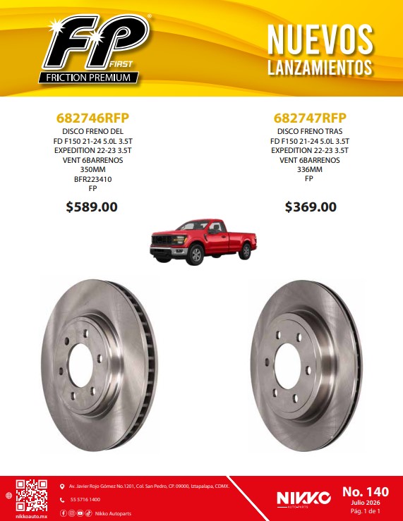 Lanzamientos Discos Freno FP