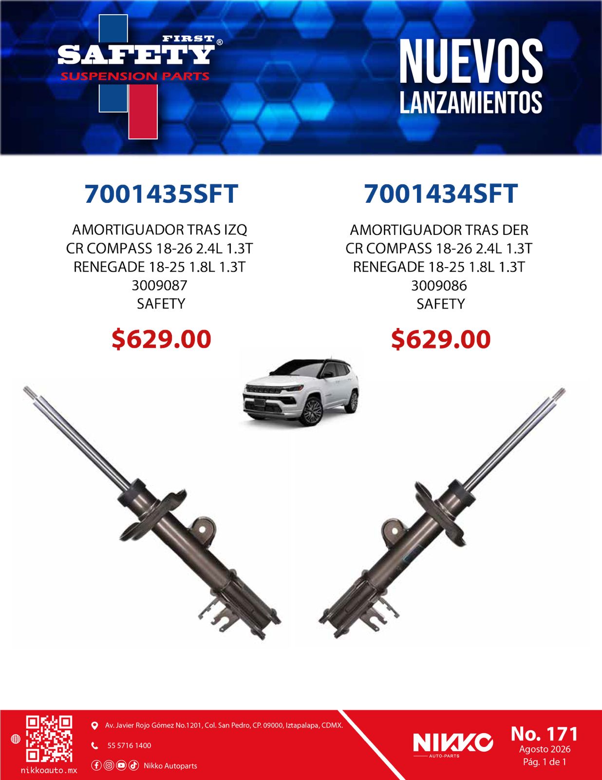 Lanzamiento Amortiguadores Traseros First Safety
