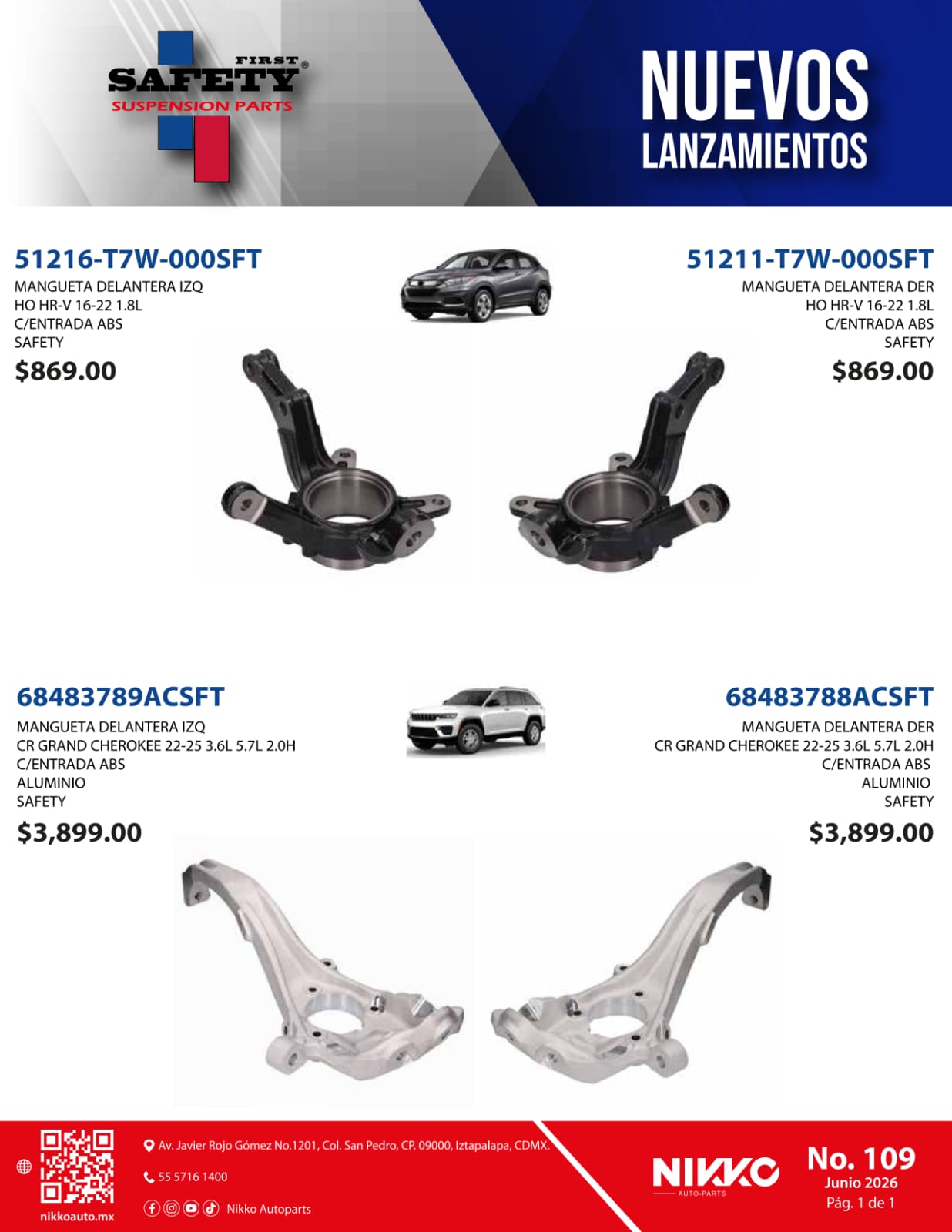 Lanzamiento Manguetas Safety