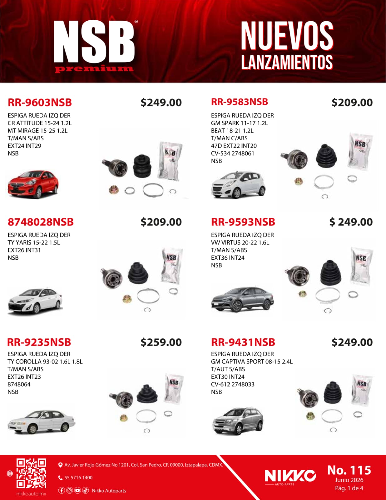 Lanzamiento Espigas de Rueda NSB