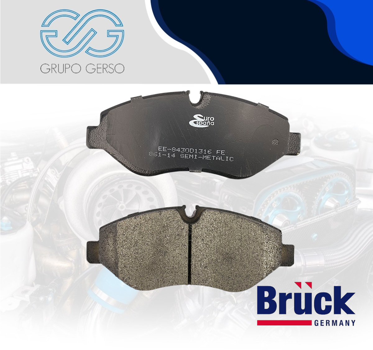 BALATA FRENO CRAFTER (07-16) 2.0TDI, 2.5TDI / (.8 MM-DELANTERA) (3.5 Y 3.8 TONELADAS-SEMIMETALICA)
