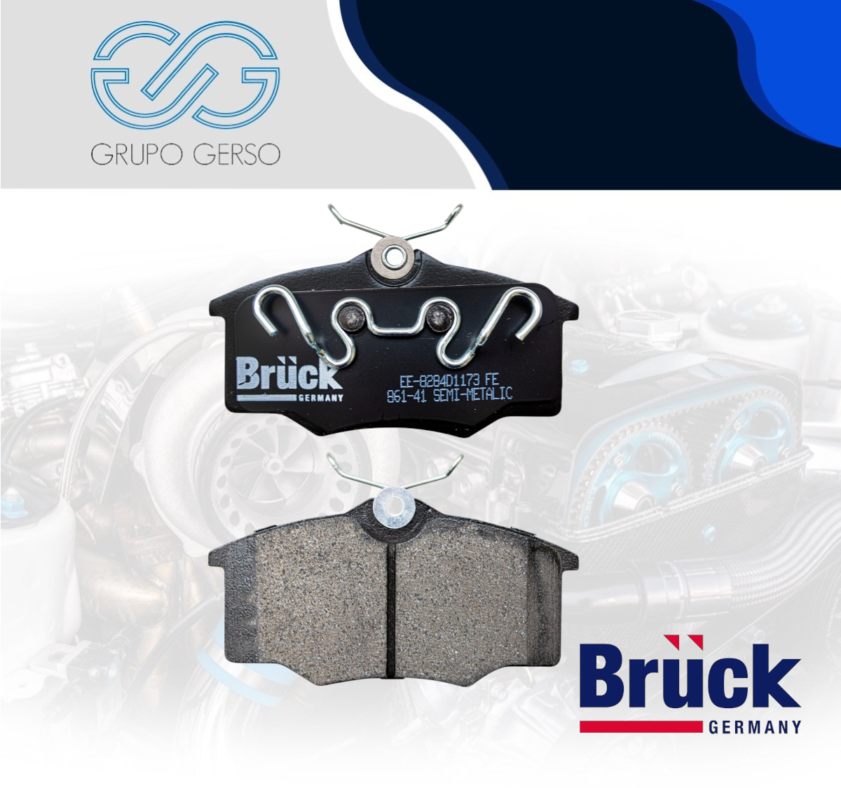 BALATA FRENO POINTER (98-05) - POINTER PICKUP (98-02) / (15MM-DISCO VENTILADO-SUP DEL)(SEMIMETALICA)